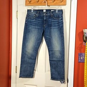 EDWIN size 31 boyfriend crop jeans light distress